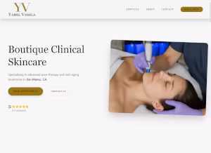 Website for Yamel Varela Esthetician